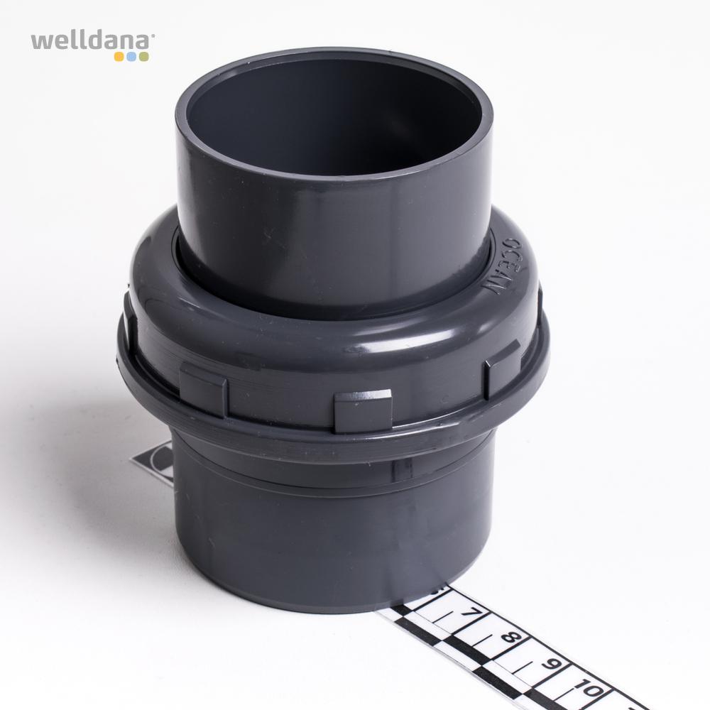 Union conical x 50mm t/ RTL filter DN40 Grey - Billede 2