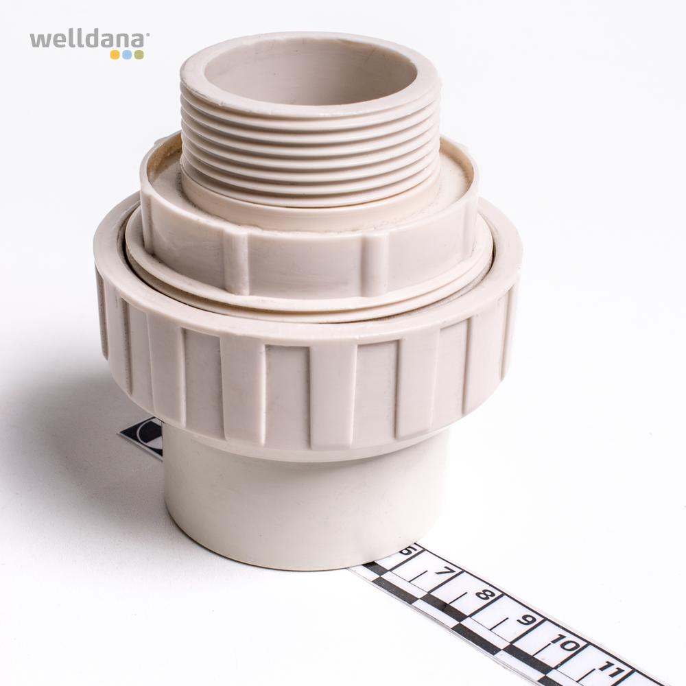 Union m/o-ring til 1 1/2" 6-vejsventil Welldana® Sandfilter - Billede 2