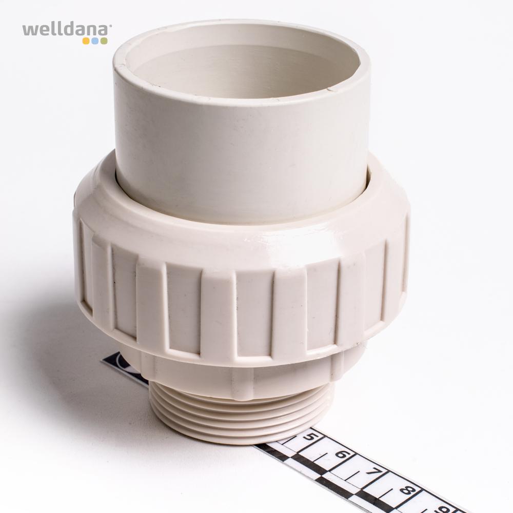 Union m/o-ring til 1 1/2" 6-vejsventil Welldana® Sandfilter - Billede 3