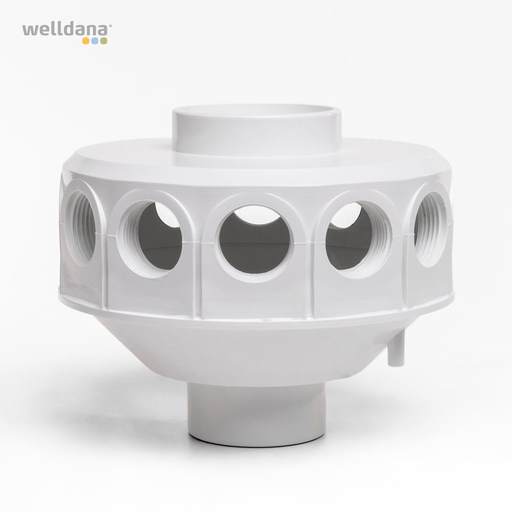 Lateral centerpart. Hvid. t/Kripsol filter - 8 arms - Billede 2