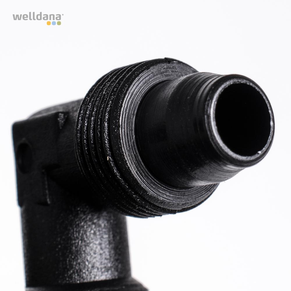 Adapter 90º ¼"x8/10 mm. m/omløber - Billede 5